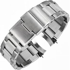 Curved End Stainless steel Watch Strap 21MM Replacement for Longines for Master for Conquest for HydroConquest for DolceVita L3.642.4 L3.781.4 Quick-Release Bracelet Wristband Accessories 914L