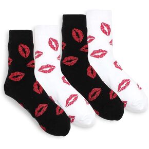 Intype Kiss Printing Casual Socks (4 Pairs) JI
