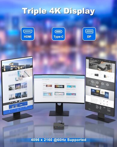 كمبيوتر مكتبي صغير، كمبيوتر مكتبي صغير N100 NUC مع شاشة ثلاثية 4K، إيثرنت جيجابت مزدوج، ذاكرة وصول عشوائي 16 جيجابايت، 512 جيجابايت SSD، واي فاي 6، بلوتوث 5.2، أجهزة كمبيوتر صغيرة للأعمال والمصممين والمسرح المنزلي in Kuwait