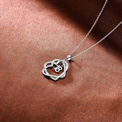 TOUPOP Valentines Day Gifts for Her 925 Sterling Silver Forever Love Heart Necklace Heart Year Old Jewelry Anniversary Birthday Gifts Women Girlfriend Wife Mom Grandma in Kuwait