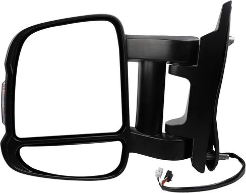 Dasbecan Passenger Right Side Mirror Replacement CH1321376 for Ram Promaster 1500 2500 3500 2014-2019 Heated Power Glass Manual Fold w/Turn Signal Light Short Arm 8 Pins 5VE98JXWAE in Kuwait