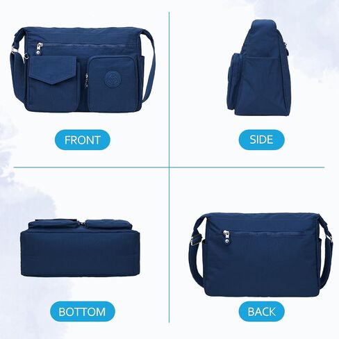 Crossbody Bags for Women Multi Pocket Shoulder Bags Purses with Adjustable Strap Waterproof Satchel Bag in Saudi Arabia