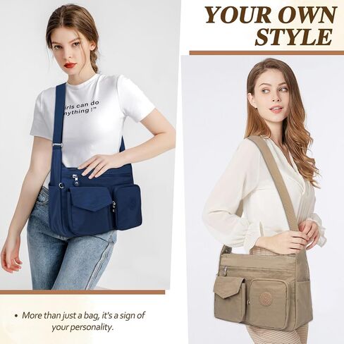 Crossbody Bags for Women Multi Pocket Shoulder Bags Purses with Adjustable Strap Waterproof Satchel Bag in Saudi Arabia