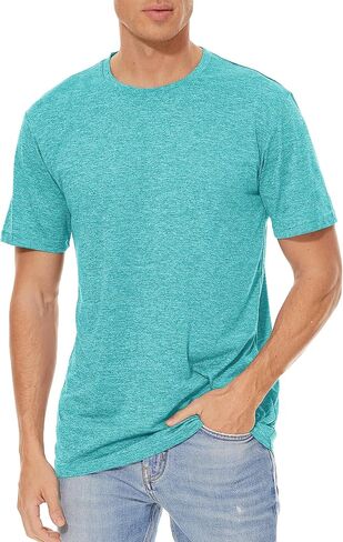 TACVASEN Mens Workout Shirts Short Sleeve Athletic Dry Fit Tshirts Running Gym Crewneck T-Shirts in Saudi Arabia
