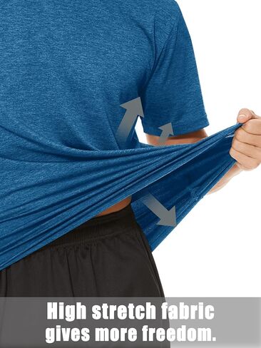 TACVASEN Mens Workout Shirts Short Sleeve Athletic Dry Fit Tshirts Running Gym Crewneck T-Shirts in Saudi Arabia