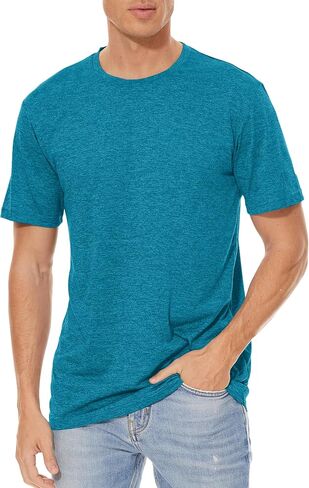 TACVASEN Mens Workout Shirts Short Sleeve Athletic Dry Fit Tshirts Running Gym Crewneck T-Shirts in Saudi Arabia