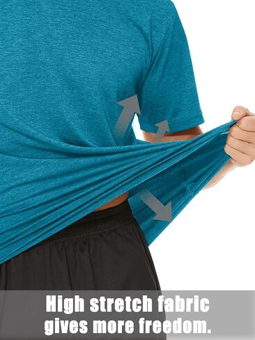 TACVASEN Mens Workout Shirts Short Sleeve Athletic Dry Fit Tshirts Running Gym Crewneck T-Shirts in Saudi Arabia