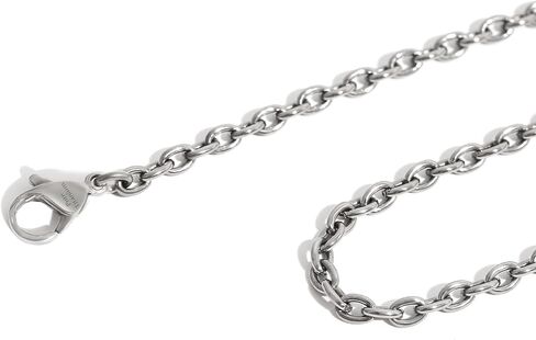 TGNEL 2.3mm 3.5mm Pure Titanium O Link Chain Rolo Cable Necklace for Women Men Sensitive Skin, Hypoallergenic Thin Round Chains for Pendant 22'' 24'' in Saudi Arabia