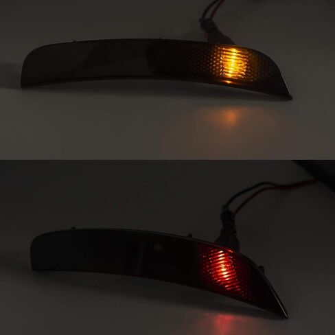 Side Marker Lights for Fiat 500 2012-2017 500e 2013-2019 Sport Models Only Amber Front/Rear Red Halogen Bulbs Turn signal Marker lights Replace OEM Bumper Sidemarker Lamps Smoked Lens in Kuwait
