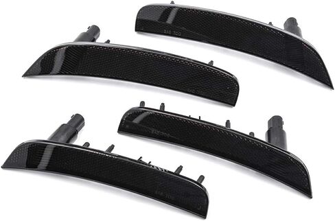 Side Marker Lights for Fiat 500 2012-2017 500e 2013-2019 Sport Models Only Amber Front/Rear Red Halogen Bulbs Turn signal Marker lights Replace OEM Bumper Sidemarker Lamps Smoked Lens in Kuwait