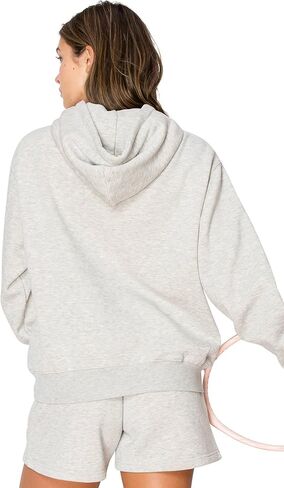 Cali1850 Women's Cloud Nine Fleece Pullover Hoodie – Relaxed Boyfriend Fit, Double-Layer Hood, Ribbed Cuffs and Hem in Kuwait