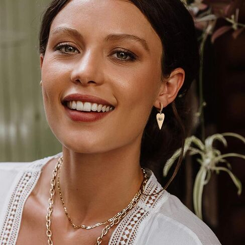 Dainty Huggie Hoop Earrings for Women 14k Gold Plated Spike Hoops Beaded Tiny Star Lock Lightning Dangle Evil Eye Earring Silver Tone in Kuwait