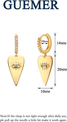 Dainty Huggie Hoop Earrings for Women 14k Gold Plated Spike Hoops Beaded Tiny Star Lock Lightning Dangle Evil Eye Earring Silver Tone in Kuwait