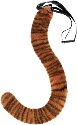 QinRuan Striped Tiger and Spotted Cheetah Tail, Adorable Animal Character Costume Play, Upright Cat Tai in Kuwait