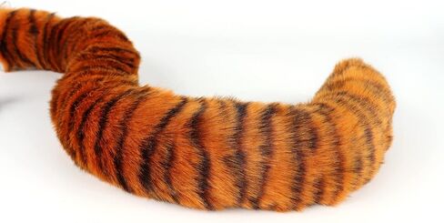 QinRuan Striped Tiger and Spotted Cheetah Tail, Adorable Animal Character Costume Play, Upright Cat Tai in Kuwait