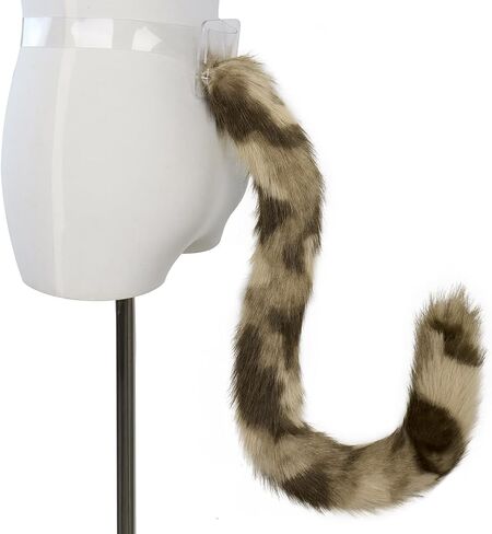 QinRuan Striped Tiger and Spotted Cheetah Tail, Adorable Animal Character Costume Play, Upright Cat Tai in Kuwait
