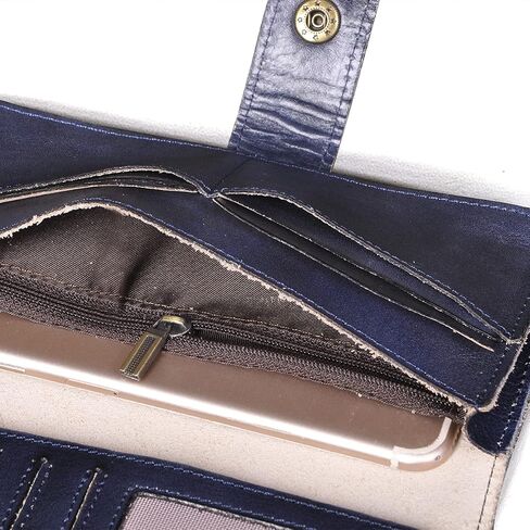 Le'aokuu Mens Genuine Leather Bifold Wallet Organizer Checkbook Removable Chain Wallet in Saudi Arabia