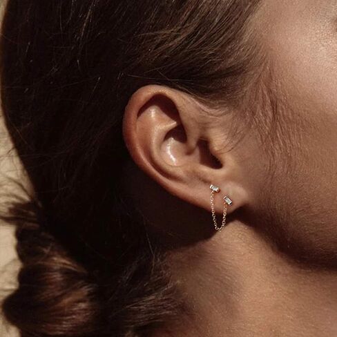 أقراط WEARON للنساء مطلية بالذهب عيار 14 قيراط مجوهرات أذن صغيرة بسيطة لا تسبب الحساسية in Kuwait