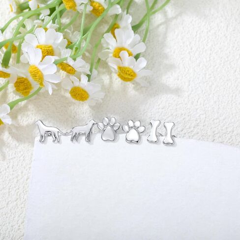 3 Pairs 925 Sterling Silver Stud Earrings Set Earrings for Women in Kuwait