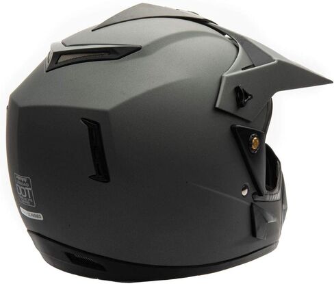 خوذة MMG 30 للبالغين للدراجات النارية على الطرق الوعرة DOT - MX ATV Dirt Bike Motocross UTV - رمادي مطفي مسطح، مقاس X-Large مع نظارات ركوب الخيل in Kuwait