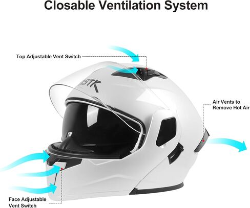 SPARK Motorcycle Dual Visor Flip up Modular Full Face Helmet Adult Men Women DOT Approved in Saudi Arabia