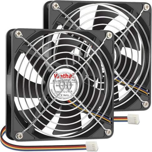 Wathai 140mm x 25mm Case Fan 12V Dual Ball 2Pin عالية السرعة DC فرش السيارات DIY بها بنفسك التبريد أو الاستبدال in Kuwait
