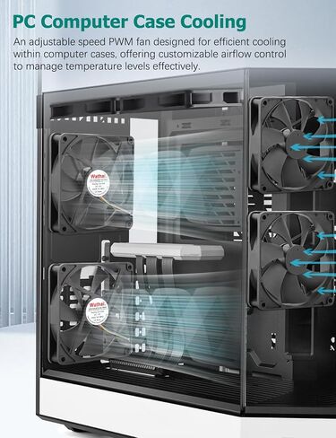 Wathai 140mm x 25mm Case Fan 12V Dual Ball 2Pin عالية السرعة DC فرش السيارات DIY بها بنفسك التبريد أو الاستبدال in Kuwait