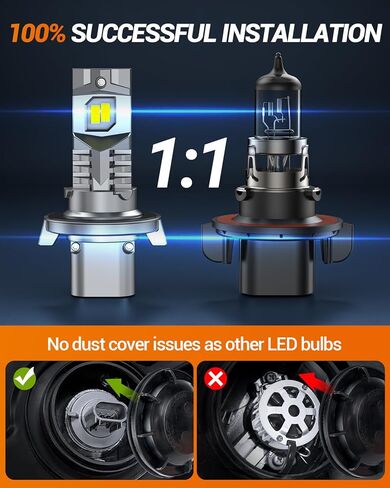 مجموعة مصابيح الإضاءة SEALIGHT H13/9008 H10/9140، تصميم 1:1، 2024 ترقية 44000LM مع مروحة تبريد 14000 دورة في الدقيقة، مصابيح بديلة لمصابيح الضباب، Plug-N-Play، حزمة من 4 in Kuwait