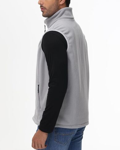 JIHUILAI Mens Lightweight Vest Polar Fleece Zip Up Jacket Sleeveless Casual Vest For Men Warm Golf Vest With Zipper Pockets in Kuwait