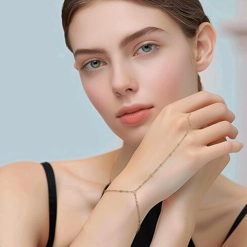 Dainty Star Butterfly Snake Hand Chain Ring Slave Bracelet for Woman in Kuwait