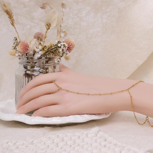 Dainty Star Butterfly Snake Hand Chain Ring Slave Bracelet for Woman in Kuwait