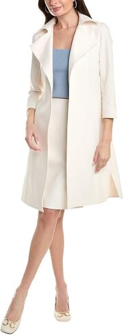 معطف Anne Klein النسائي ذو الياقة الواسعة القابل للتمدد، Marshmallow in Kuwait