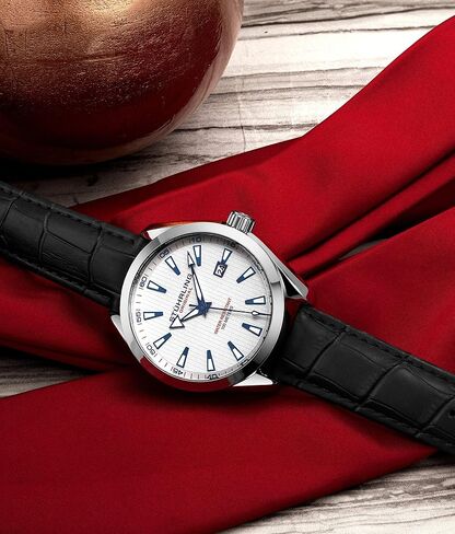 Stuhrling Original Dress Watch for Men Analog Dial with Date Calfskin Leather Band in Kuwait