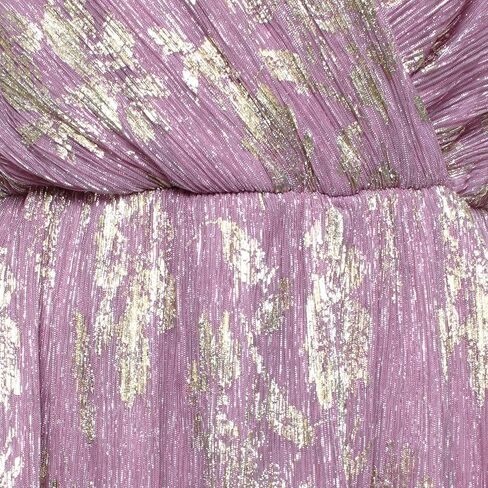 إس إل. فستان كوكتيل متوسط ​​الطول بأكمام قصيرة ورقبة على شكل حرف V للنساء من Fashions مع خصر مكشكش، فستان زفاف للضيوف (أحجام صغيرة ومنتظمة) in Kuwait