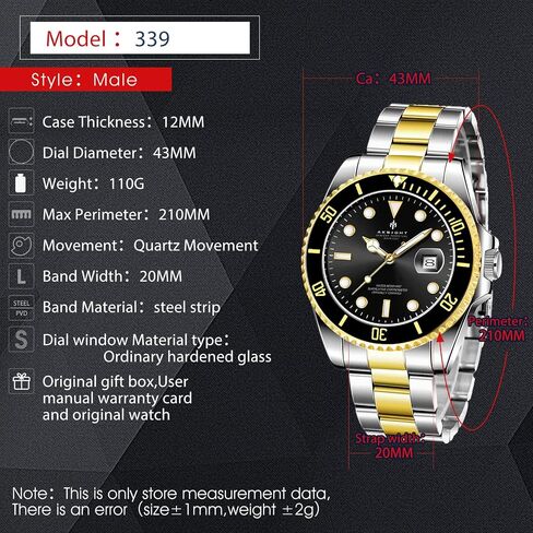 BY BENYAR AKNIGHT Men Wrist Watch for Men,50M Waterproof Stainless Steel Quartz Watches, Analog Chronograph Fashion Business Classic Watch, Easy Read Men Watch Auto Date Luminous Watch in Saudi Arabia