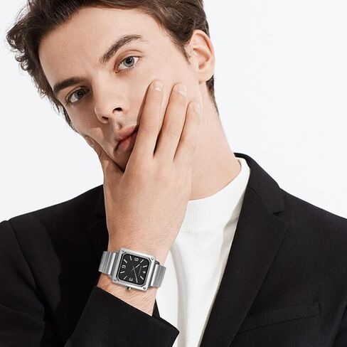 BY BENYAR AKNIGHT Men Wrist Watch for Men,50M Waterproof Stainless Steel Quartz Watches, Analog Chronograph Fashion Business Classic Watch, Easy Read Men Watch Auto Date Luminous Watch in Saudi Arabia