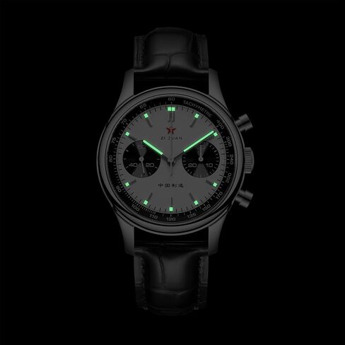 1963 Watch Men's 40mm Panda Dial Mechanical Chronograph Authentic ST19 Manual Winding Movement Sapphire Crystal Analog Luminous Hand in Saudi Arabia