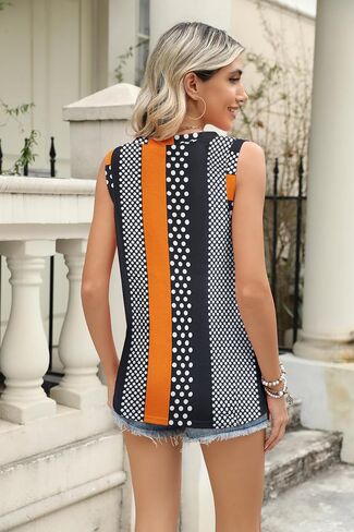 Zeagoo Womens Summer Tank Tops 2025 V Neck Sleeveless Casual Loose Fit T Shirts Side Split Going Out Tops in Saudi Arabia