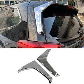 Beautost Fit for Subaru Forester 2019 2020 2021 2022 2023 2024 Chrome Rear Spoiler Wing Side Beveled Window Cover Trim