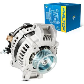 PHILTOP Alternator Compatible with Sebring 2001-2006 2.7L, Stratus 2001-2006 2.4L, Sebring 2001-2006 2.4L, Stratus 2001-2006 2.7L High Amp Alternators Replace 13868N 12V 120Amp CW S6 6-Groove Pulley