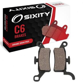 Sixity C6 Front Ceramic Brake Pads compatible with Yamaha YW125 Zuma 125 Y Z A B D E 2009-2014 Complete Set
