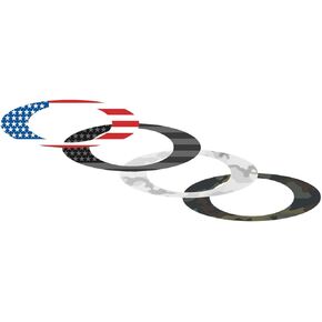 Oakley 211-006-001 Unisex-Adult Sticker Pack Small USA Flag/camo Replacement Lenses, USA, 0 mm