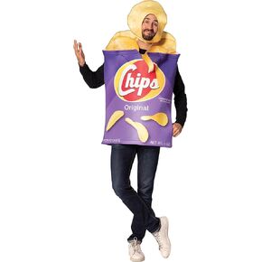 Rasta Imposta Potato Chips Bag Costume Snack Crispy Chip Dress Up Cosplay Party Costumes, Adult One Size