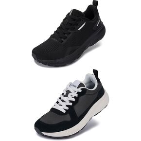 BRONAX Womens Wide Toe Box Shoes Black Size 6.5w