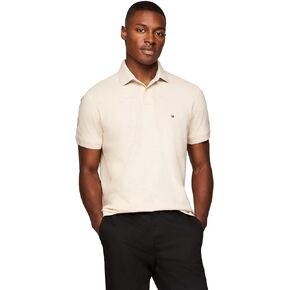 Tommy Hilfiger Men's Regular Fit Solid Color Short Sleeve Stretch Pique Polo Shirt