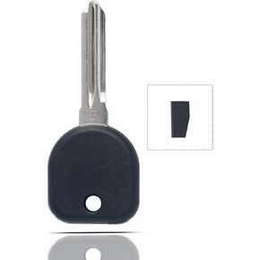 Blank Key Replacement Fits for Chevy GMC Pontiac Cadillac Car Uncut Ignition Transponder Key Circle Plug B111 Chip ID46