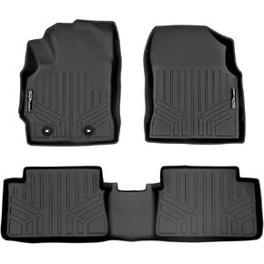 SMARTLINER Custom Fit Floor Mats 2 Row Liner Set Black for 2017-2018 Toyota Corolla iM / 2016 Scion iM