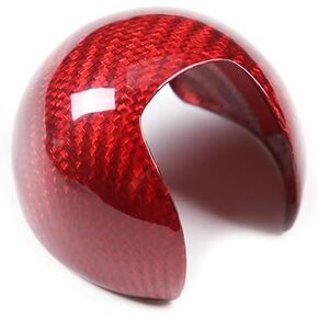 HAPPYHORSE Real Red Carbon Fiber Shift Knob Cover Sticker Decoration Central Control Handlebar Decoration for Audi A3 S3 2014-2020