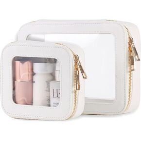 Mini Clear Makeup Bag Cosmetic Bags with Zipper,Small Makeup Bag for Purse,Waterproof Clear Toiletry Bag Travel Makeup Bag Organizer Case for Women Toiletries Car Organizers and Storage