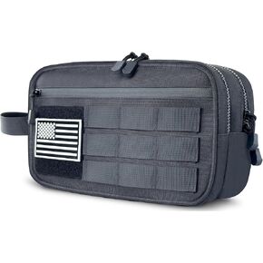 Professional Tactical Toiletry Bag for Men - Extra Large Wet & Dry Compartment Separate Dopp Kit, Tactical Molle Travel Toiletry Bag — Perfect Mens Toiletry Travel Bag or Dopp Kit Men